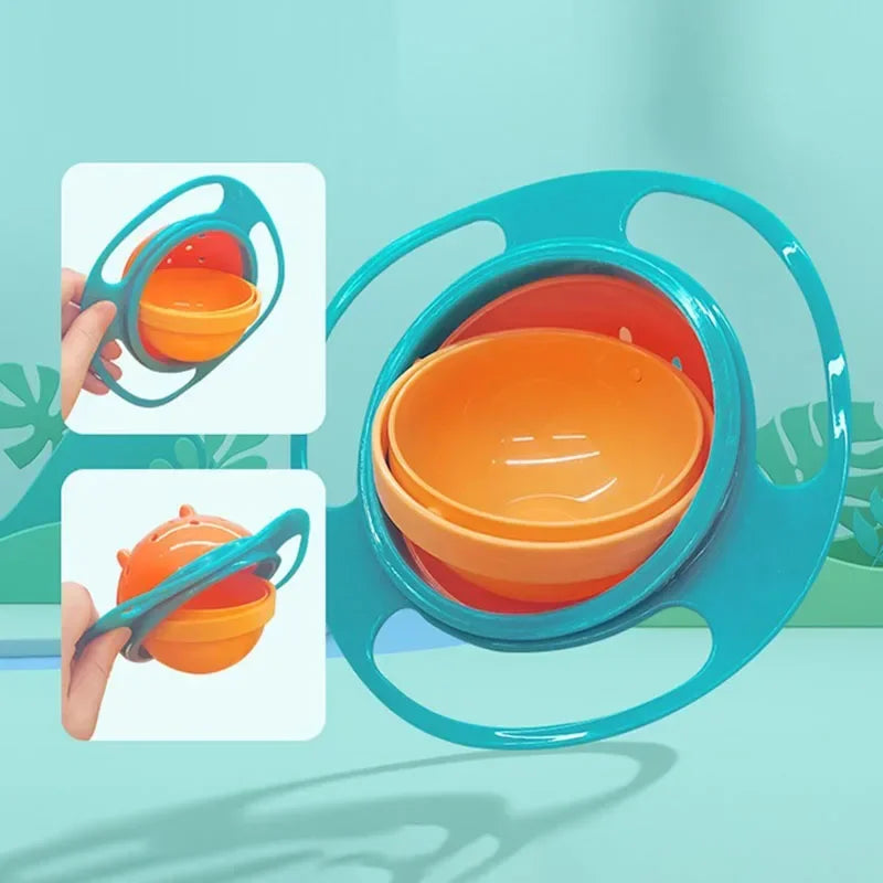 360 Rotate Spill-Proof Dishes Feeding Bowl