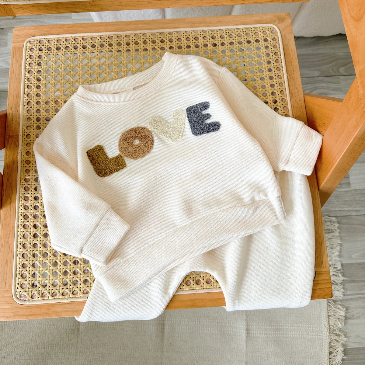 Baby Letter Long Sleeve Infant Outfit Set