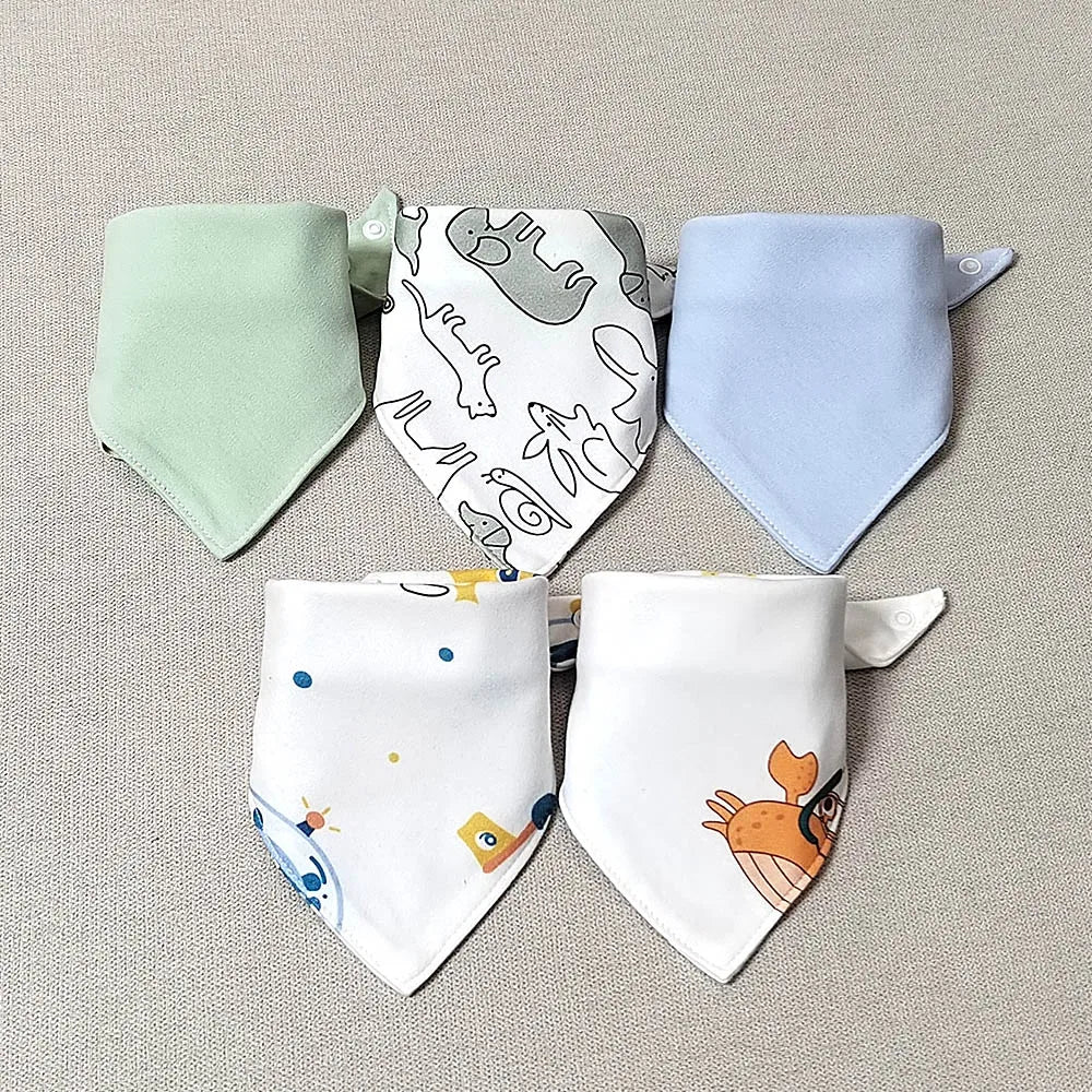 Baby Triangle Double Cotton Feeding Bibs