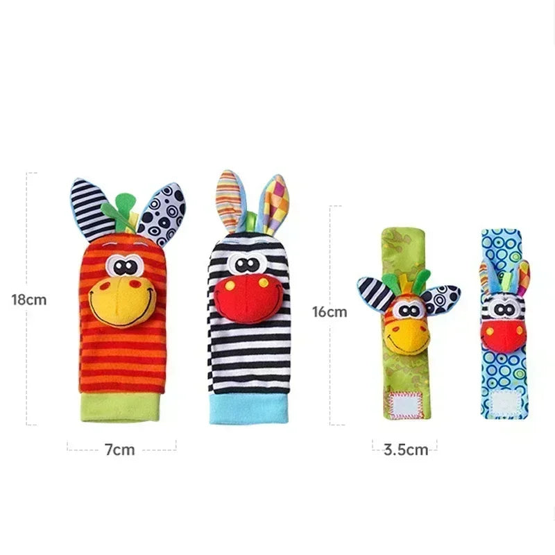 Baby Wrist Strap +Rattle Socks Bug Toy