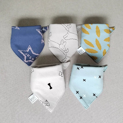 Baby Triangle Double Cotton Feeding Bibs