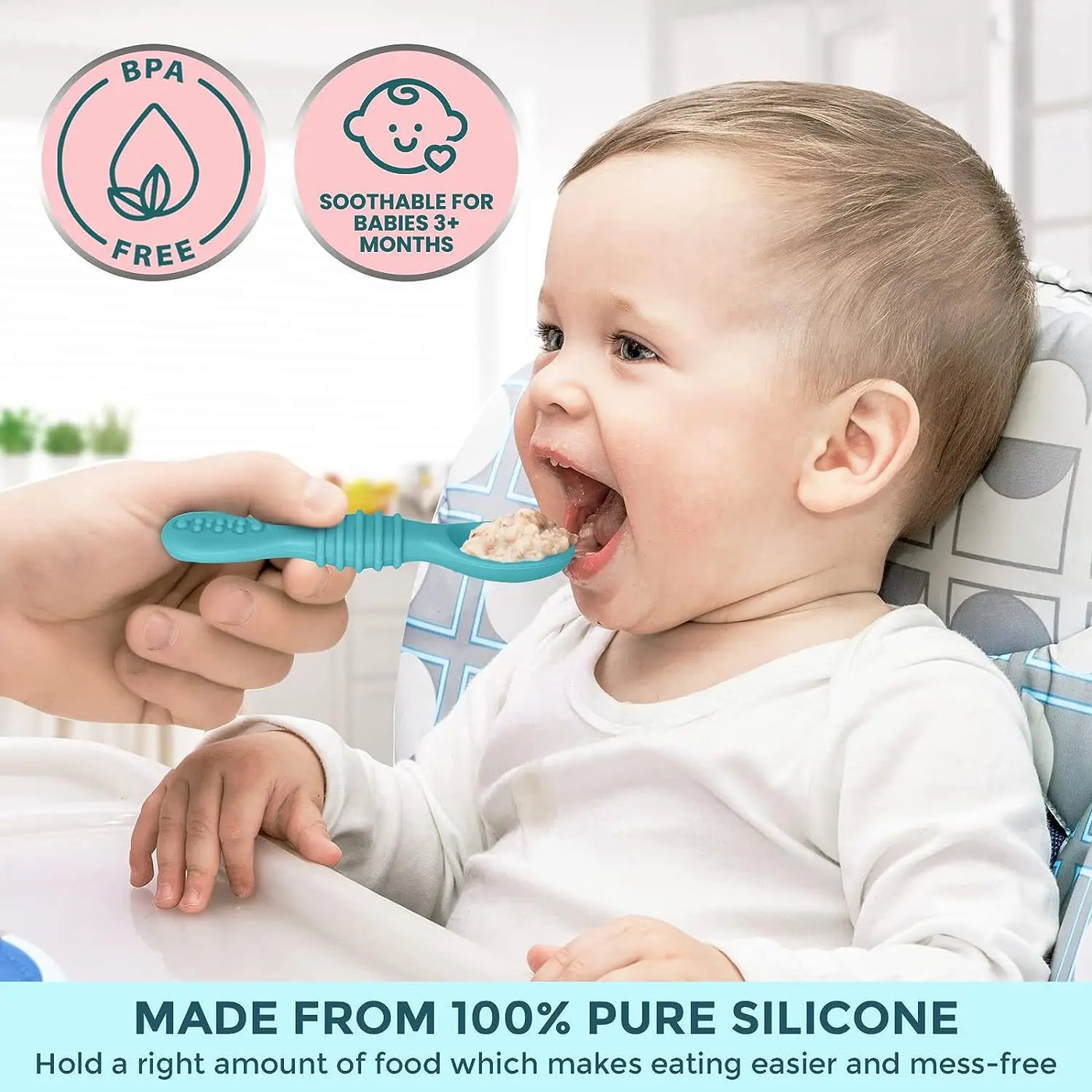 Baby Silicone Grinding Training Spoon