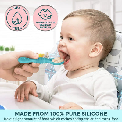 Baby Silicone Grinding Training Spoon