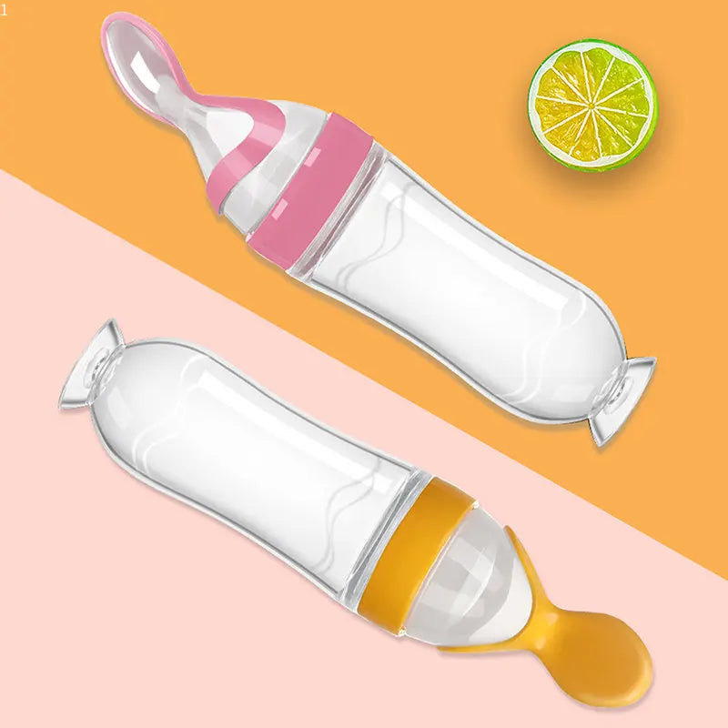 Baby Silicone Feeding Spoon Bottle