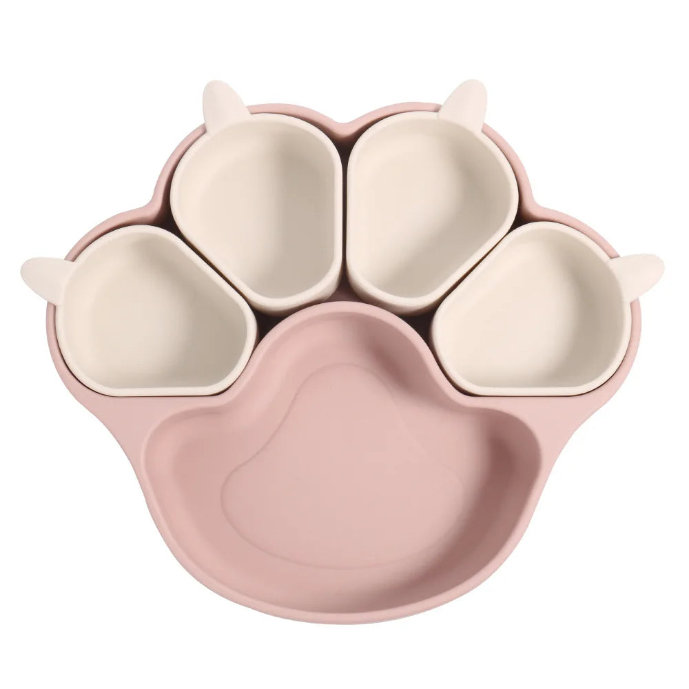 Children Cat Claws Silicone Meal Dish Plate