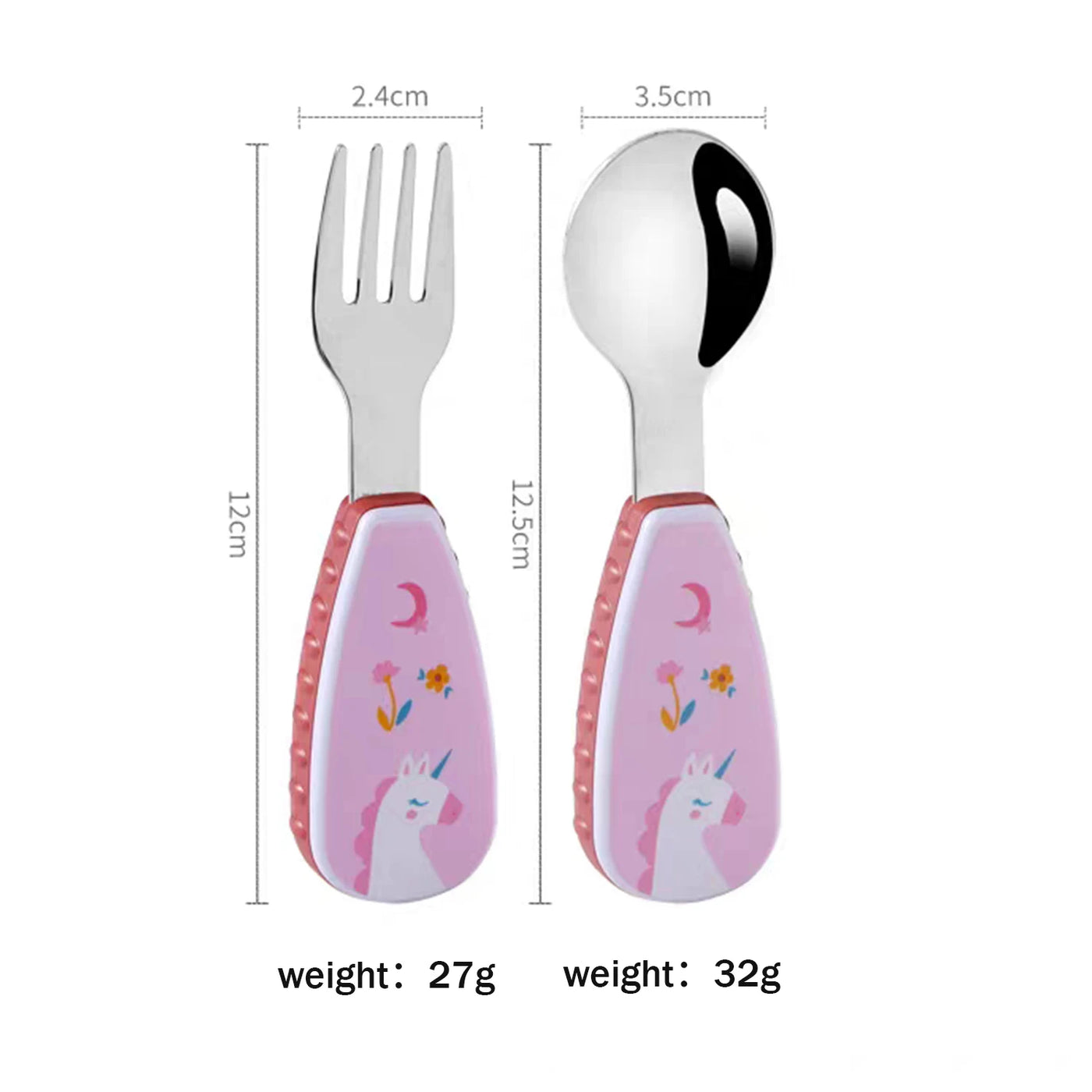 Children's Stainless Steel Spoon Fork Set