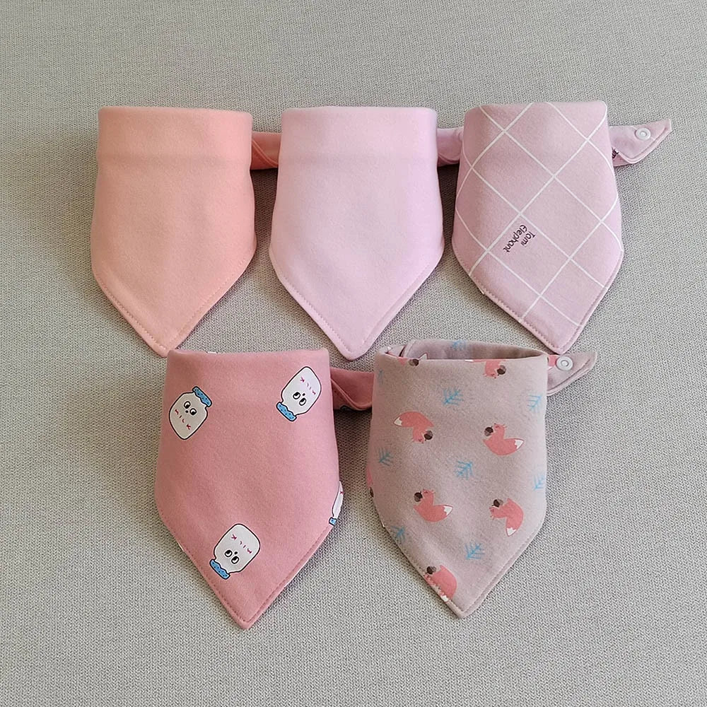 Baby Triangle Double Cotton Feeding Bibs