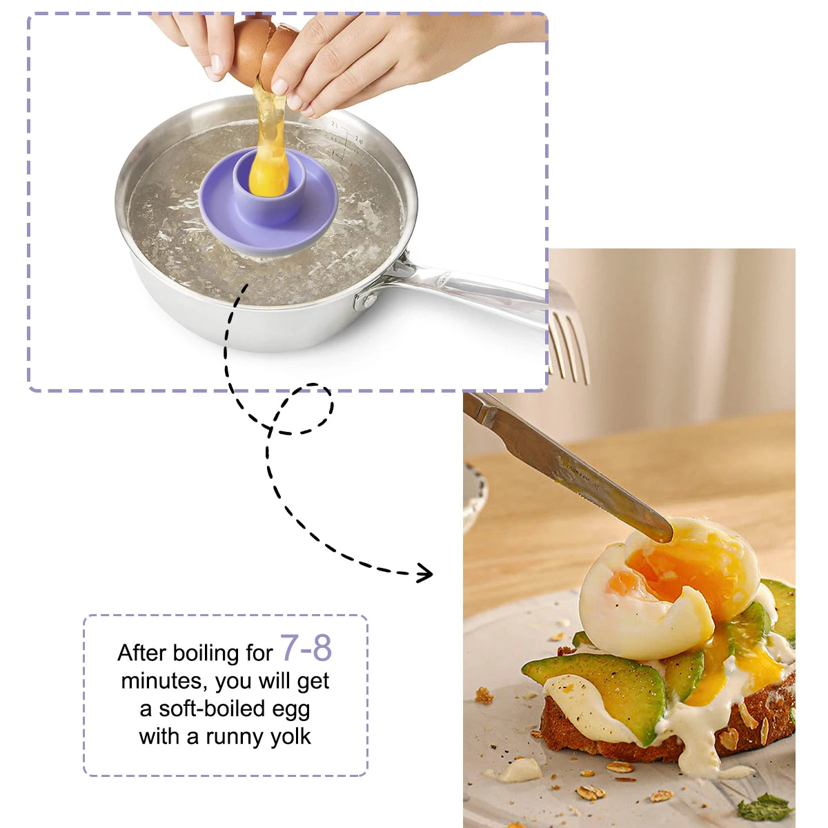 Baby Portable Silicone Boiled Egg Tray