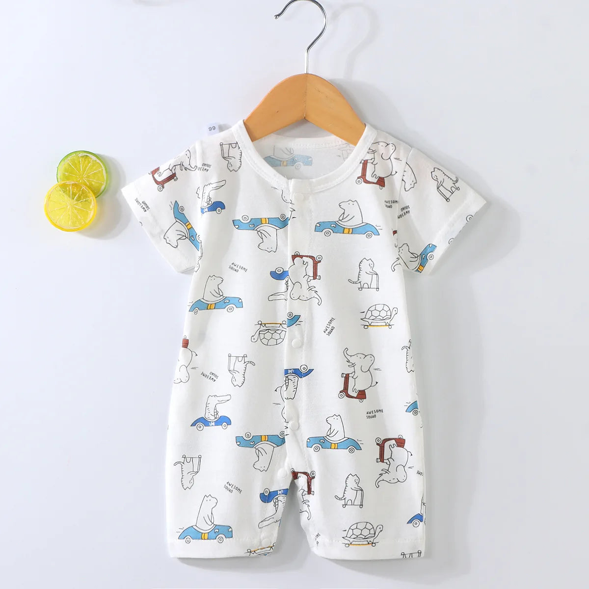 Baby Kurzarm-Onesies Kletter-Strampler