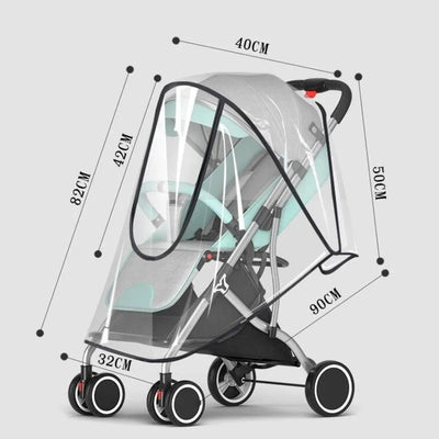 Transparenter, atmungsaktiver Regenschutz für Kinderwagen