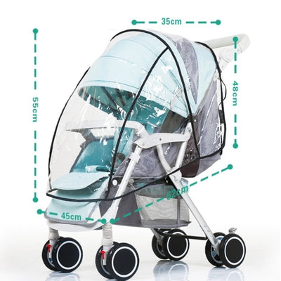 Transparenter, atmungsaktiver Regenschutz für Kinderwagen