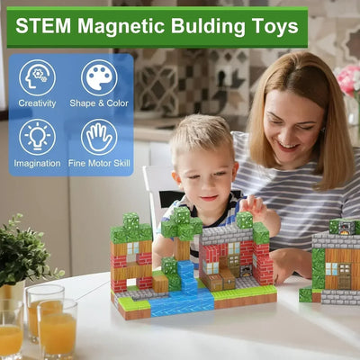 Mine World Cube Magnetic Building Blocks Toy