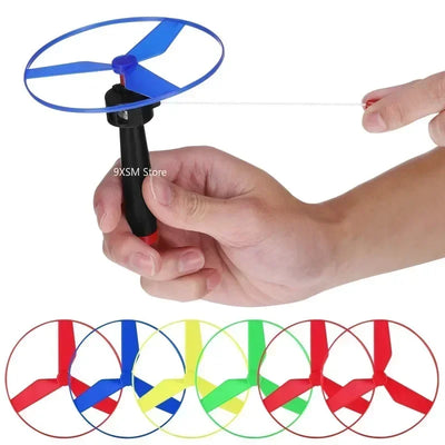 Kids Pull String Flying Disc Propeller Toy