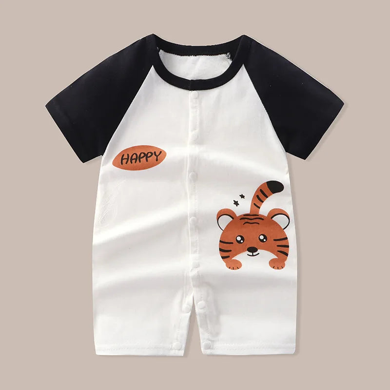 Söt Dinosaur Lion Print Strap Jumpsuit