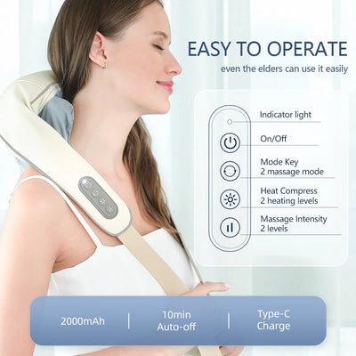 Foreverlily Wireless Neck & Back Massager - OneBusiz