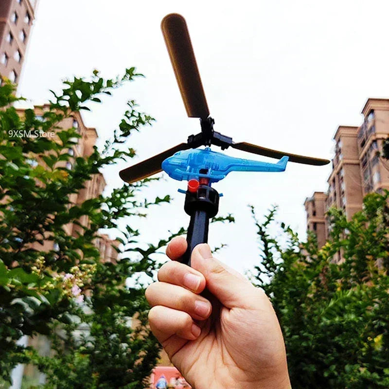 Kids Playing Drone Drawstring Plane