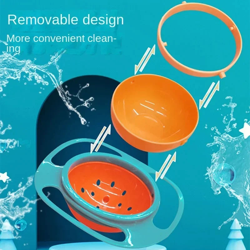 360 Rotate Spill-Proof Dishes Feeding Bowl