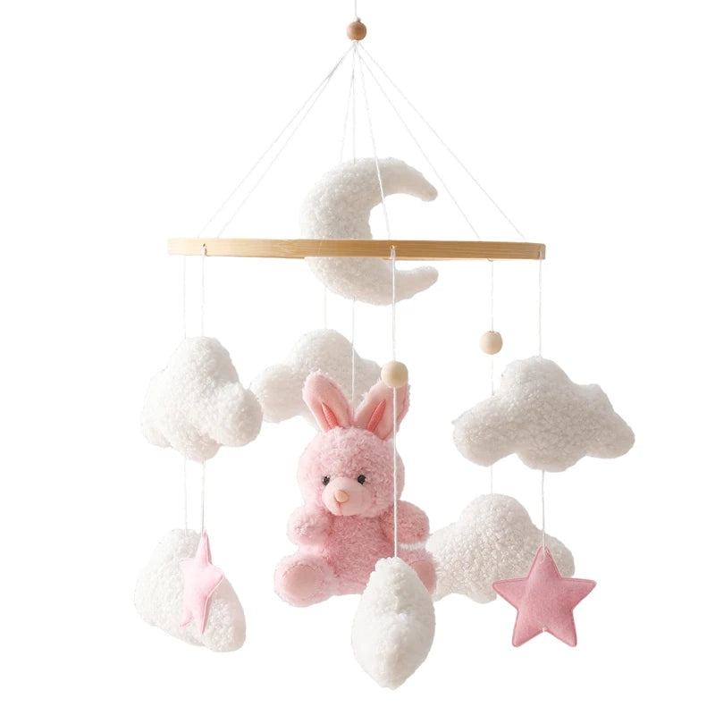 Soft Felt Teddy Bear Wooden Crib Toy