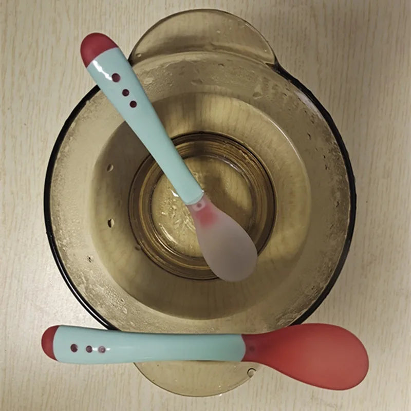 Baby Safety Silicone Temperature Sensing Spoon