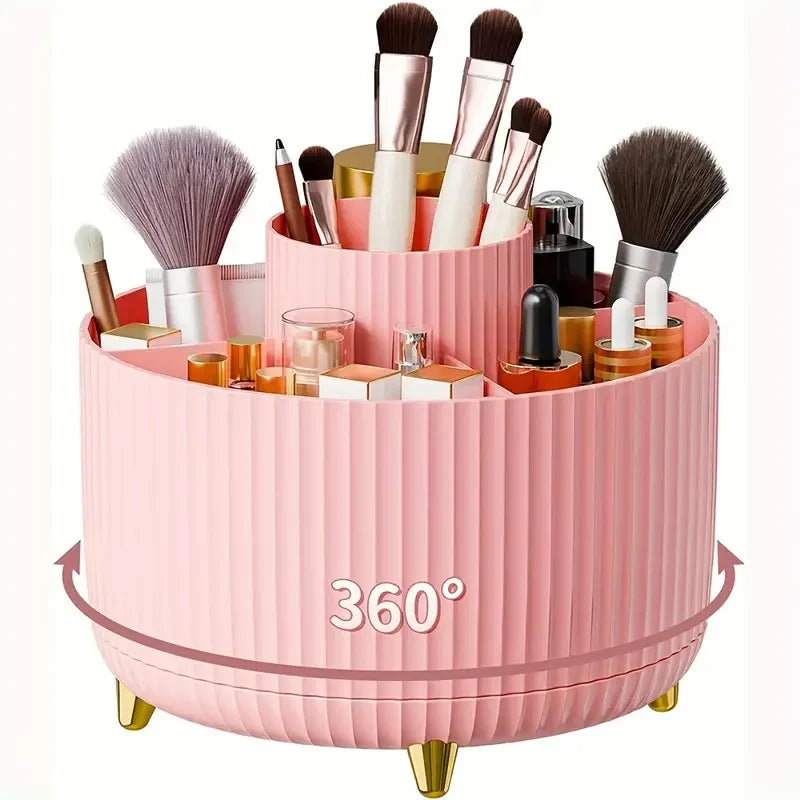 360° Rotating Makeup Tool Storage Box