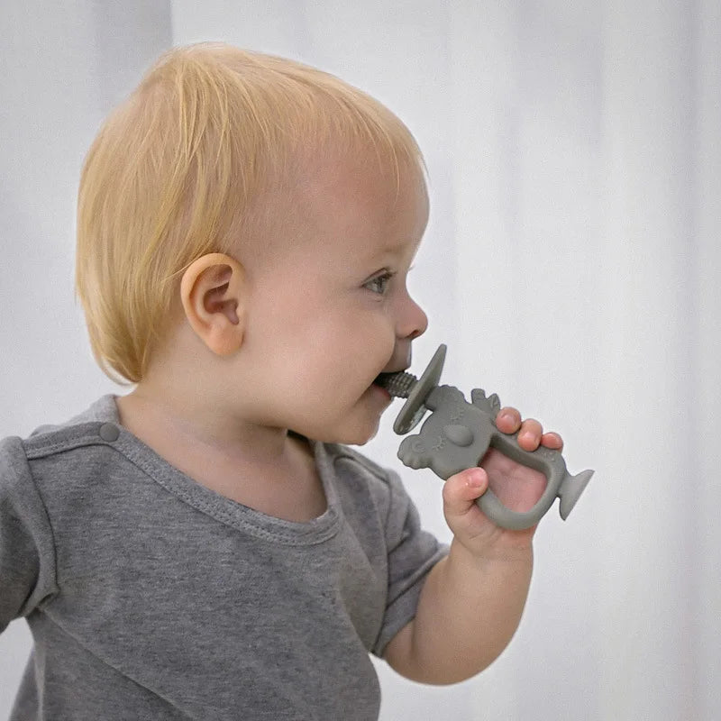 Baby-Trainingszahnbürste aus Silikon