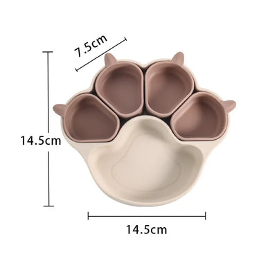 Children Cat Claws Silicone Meal Dish Plate