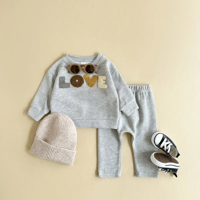 Baby Letter långärmad spädbarnsoutfit set