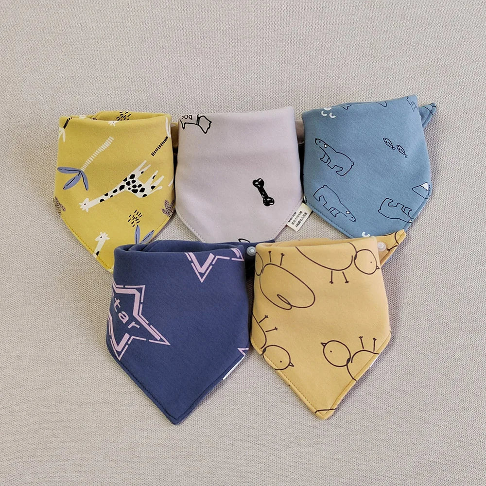 Baby Triangle Double Cotton Feeding Bibs