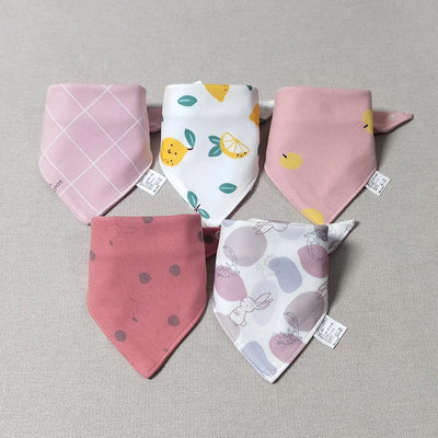 Baby Triangle Double Cotton Feeding Bibs