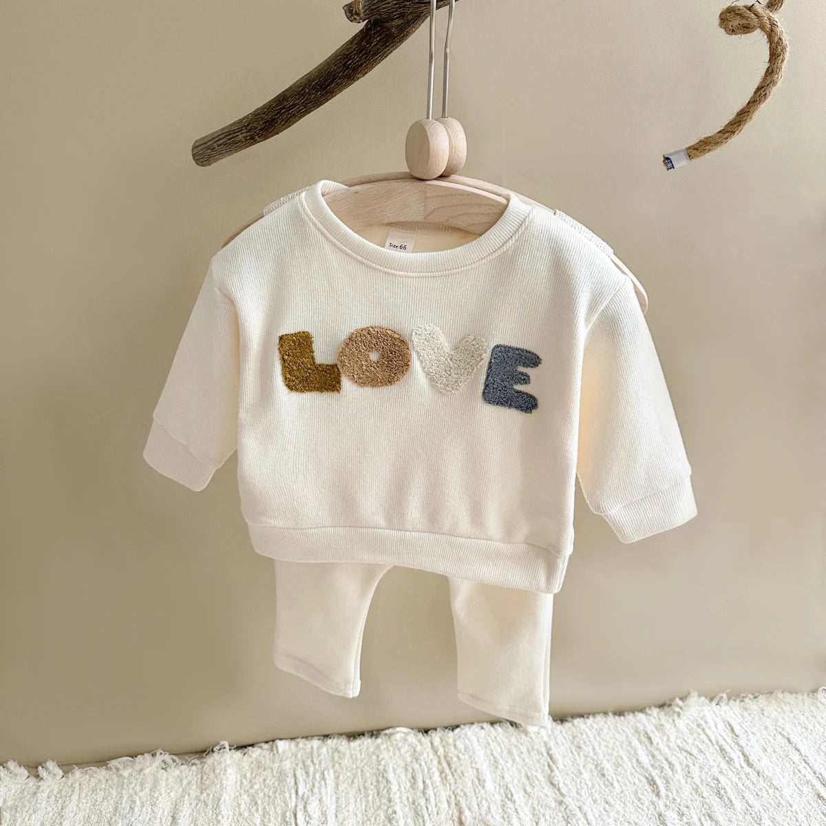 Baby Letter långärmad spädbarnsoutfit set