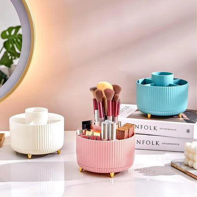 360° Rotating Makeup Tool Storage Box