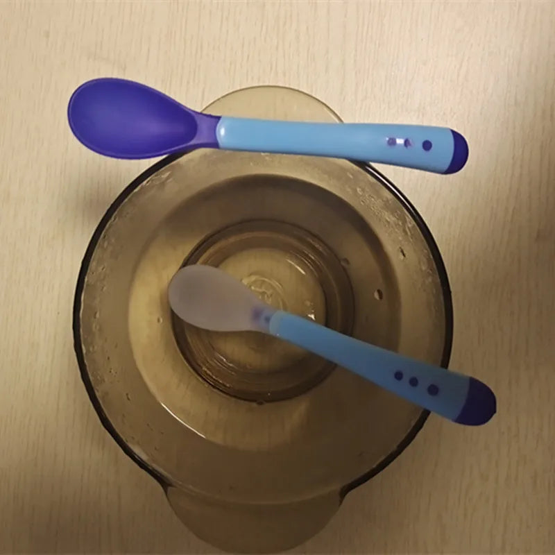 Baby Safety Silicone Temperature Sensing Spoon