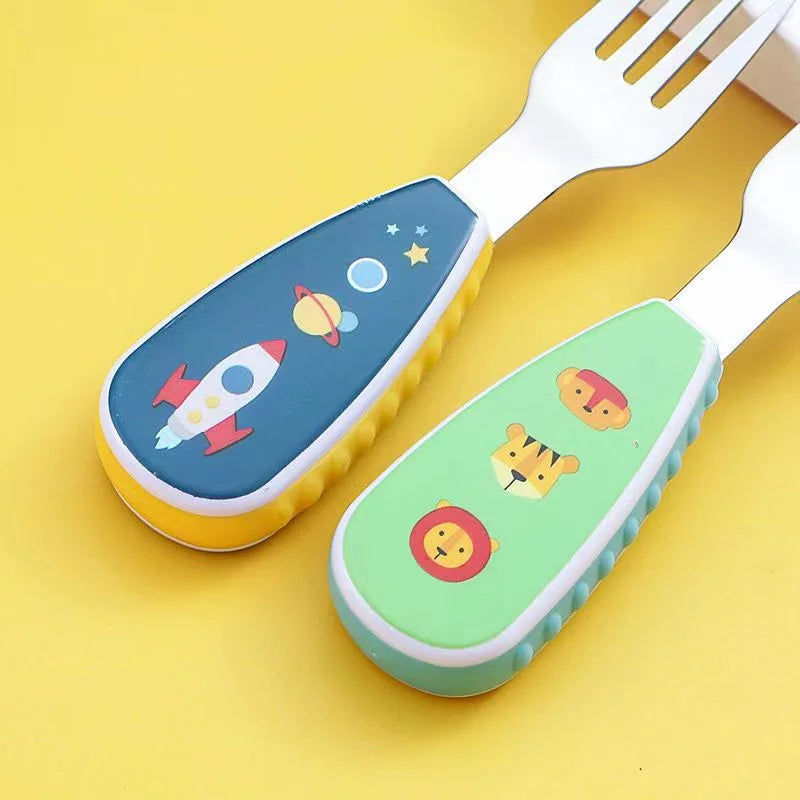 Children's Stainless Steel Spoon Fork Set