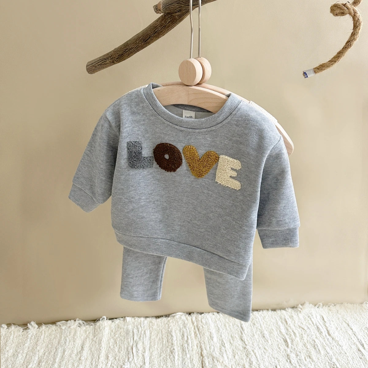 Baby Letter Long Sleeve Infant Outfit Set