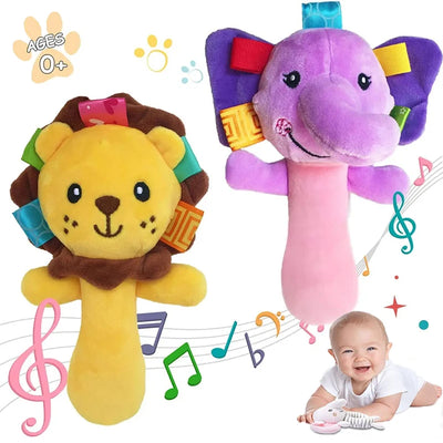 Baby Rattles Hand Grip Plush Toy