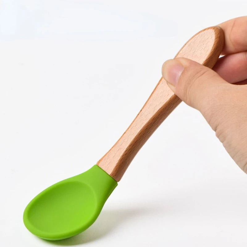 Baby Silicone Training Spoon Fork Set