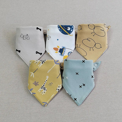 Baby Triangle Double Cotton Feeding Bibs