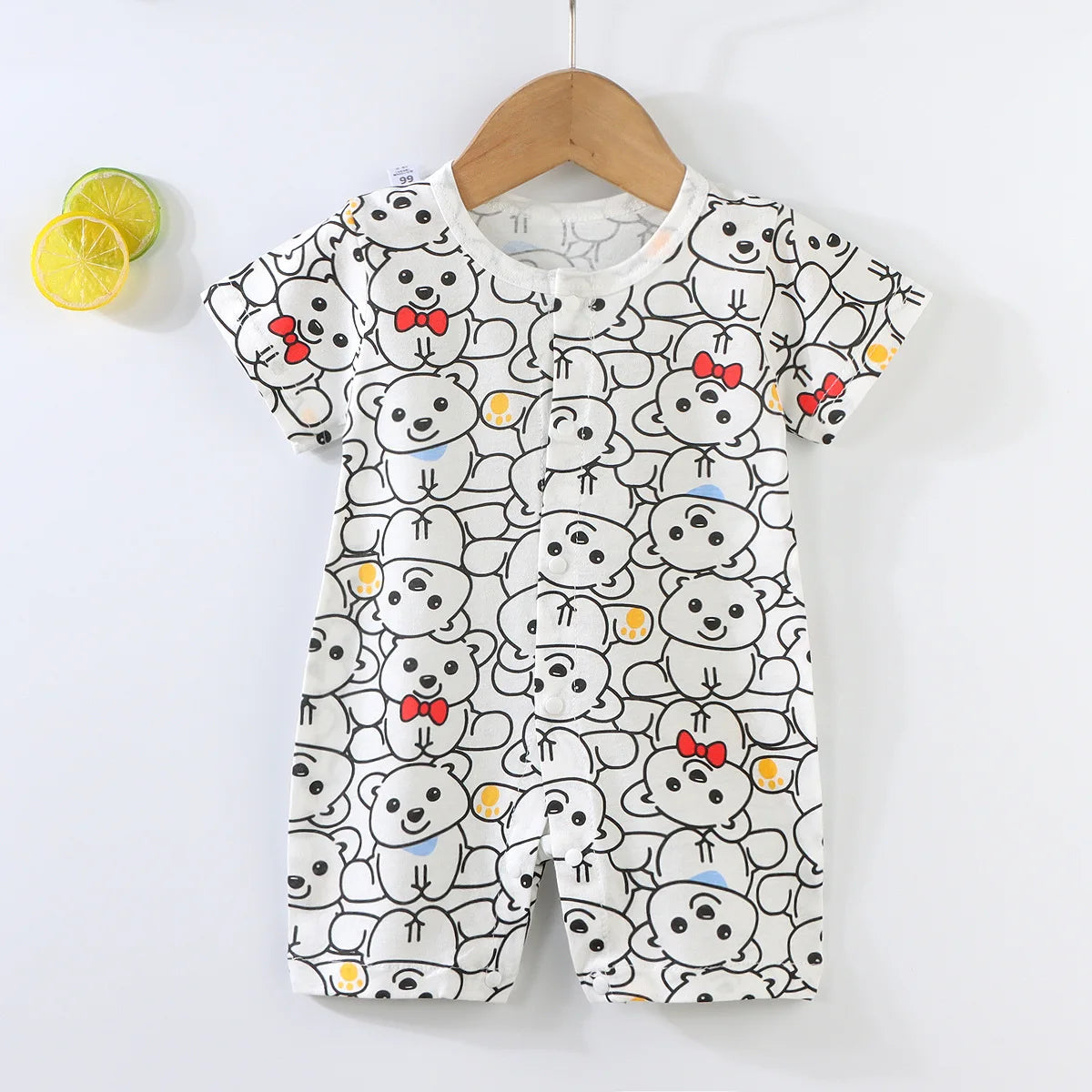 Baby kortärmad Onesies klätterbyxa