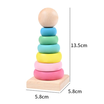 Kids Ring Tower Montessori Wooden Puzzle Toy