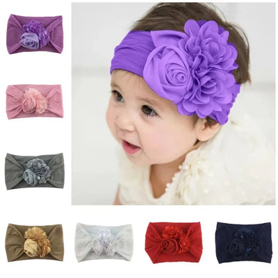 Weiches, stylisches Haar-Stirnband mit Blumenmuster für Babys