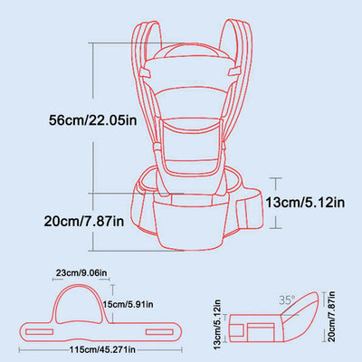 Ergonomische Babytrage mit Blick nach vorne für Reisen