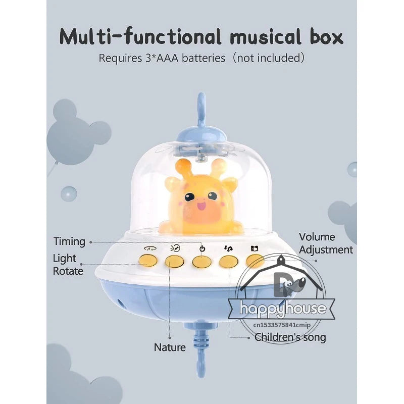 Baby Musical Crib Mobile Lights Music Toy