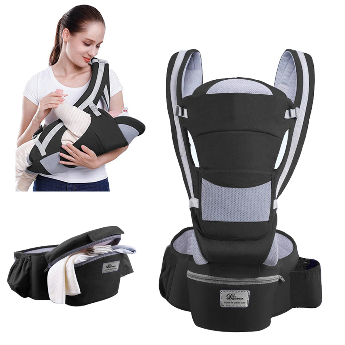 Ergonomische Babytrage mit Blick nach vorne für Reisen