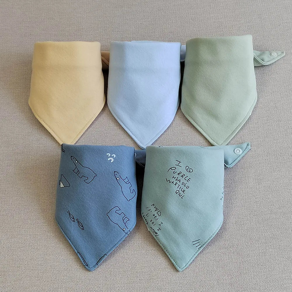 Baby Triangle Double Cotton Feeding Bibs