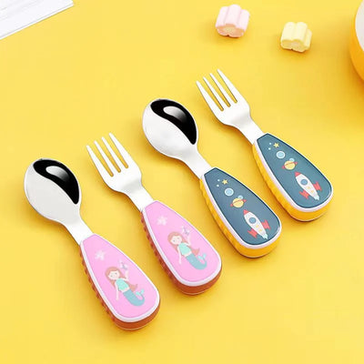 Children's Stainless Steel Spoon Fork Set