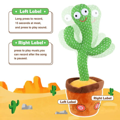 Kids Dancing Talking Cactus Toy