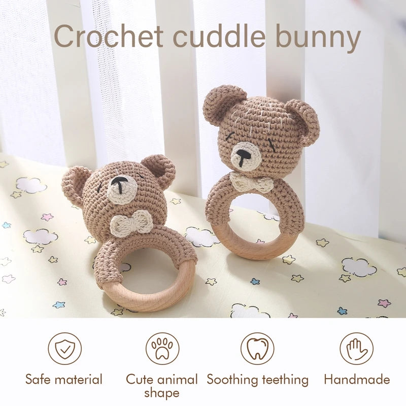 Baby Crochet Bunny Rattle Ring