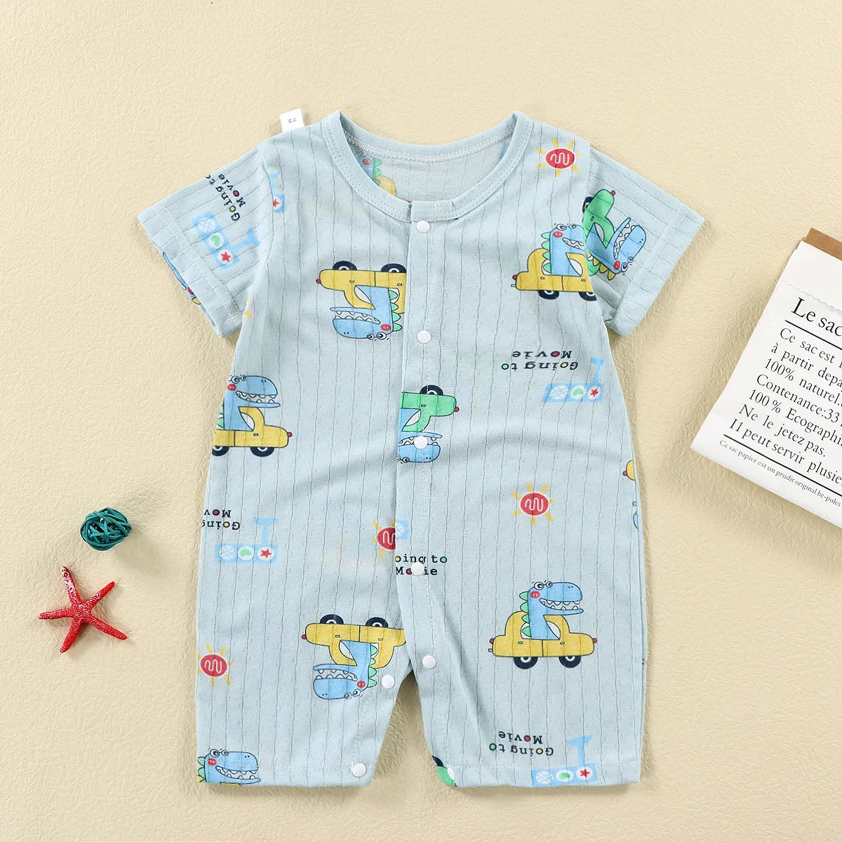 Baby kortärmad Onesies klätterbyxa