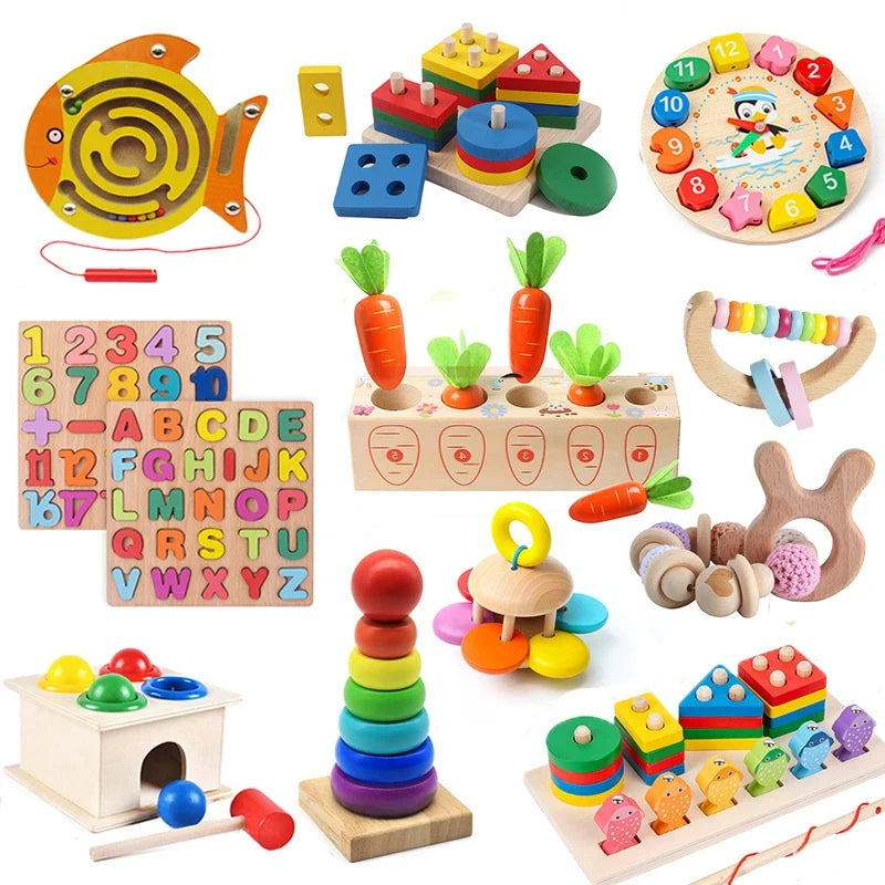 Kids Montessori Wooden Educational Games Toy