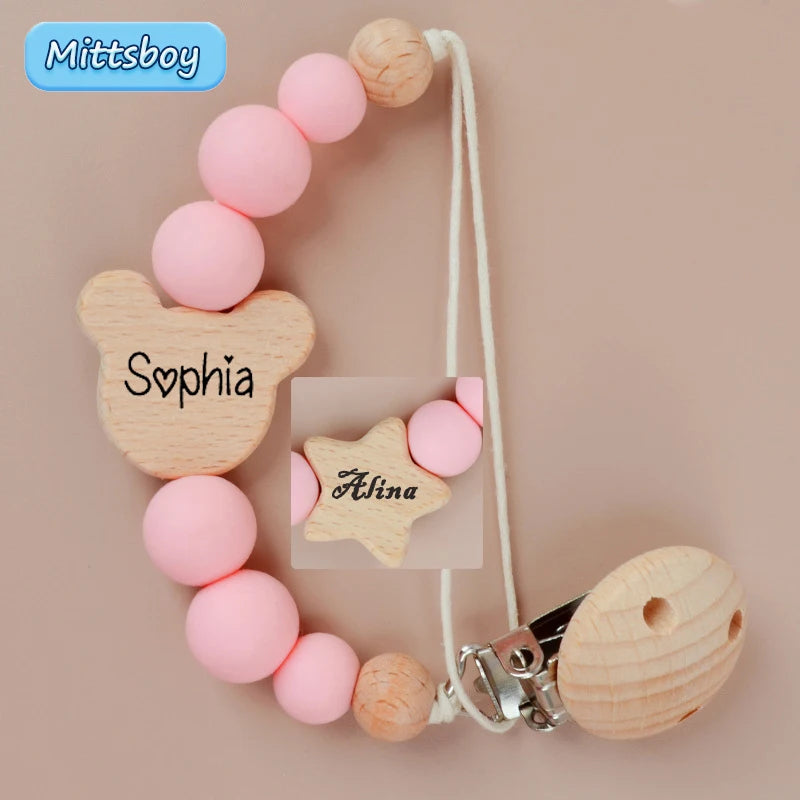 Baby Personalized Pacifier Clip Toy